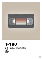 plakat: videobånd t-180 - creamy mushroom-Retro-A1two3