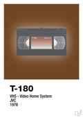 plakat: videobånd t-180 - dark brown-Retro-A1two3