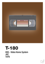 plakat: videobånd t-180 - dark brown-Retro-A1two3