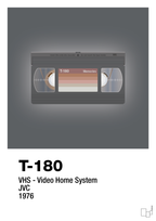 plakat: videobånd t-180 - graphic charcoal-Retro-A1two3