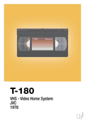 plakat: videobånd t-180 - honeycomb-Retro-A1two3