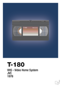 plakat: videobånd t-180 - lapis blue-Retro-A1two3