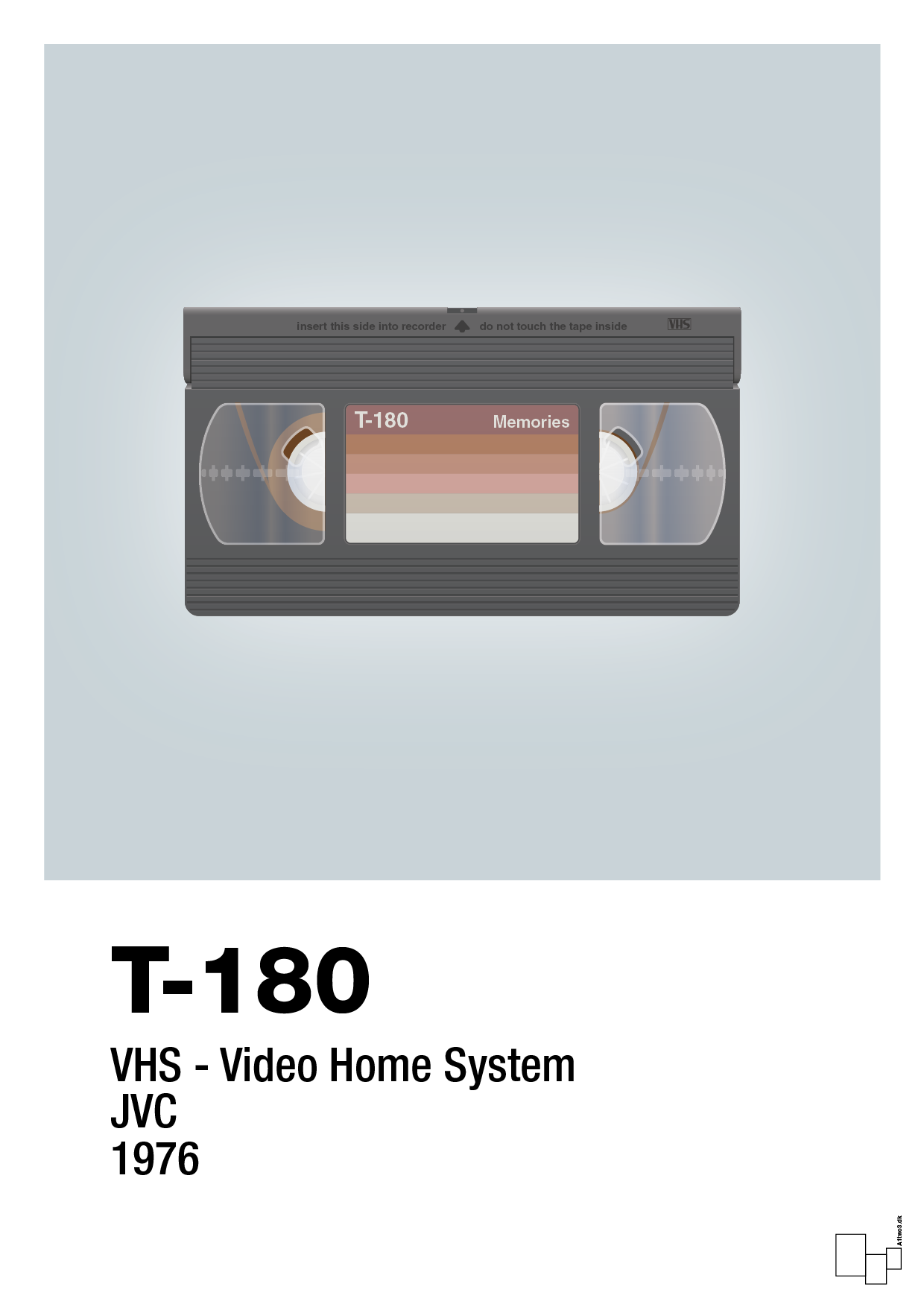 plakat: videobånd t-180 - light drizzle-Retro-A1two3
