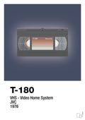 Videobånd t-180 - petrol-Retro-A1two3