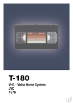 Videobånd t-180 - petrol-Retro-A1two3
