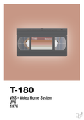 plakat: videobånd t-180 - powder-Retro-A1two3