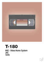 plakat: videobånd t-180 - powder-Retro-A1two3
