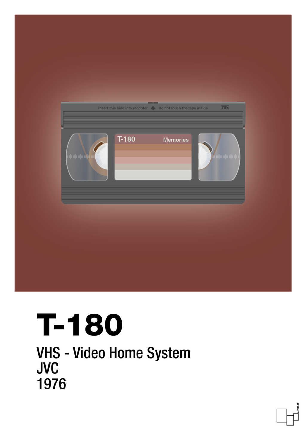 plakat: videobånd t-180 - red pepper-Retro-A1two3