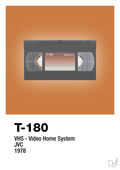 plakat: videobånd t-180 - rumba orange-Retro-A1two3