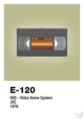 plakat: videobånd e-120 - back to nature-Retro-A1two3