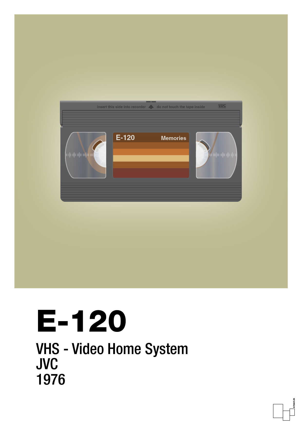 plakat: videobånd e-120 - back to nature-Retro-A1two3