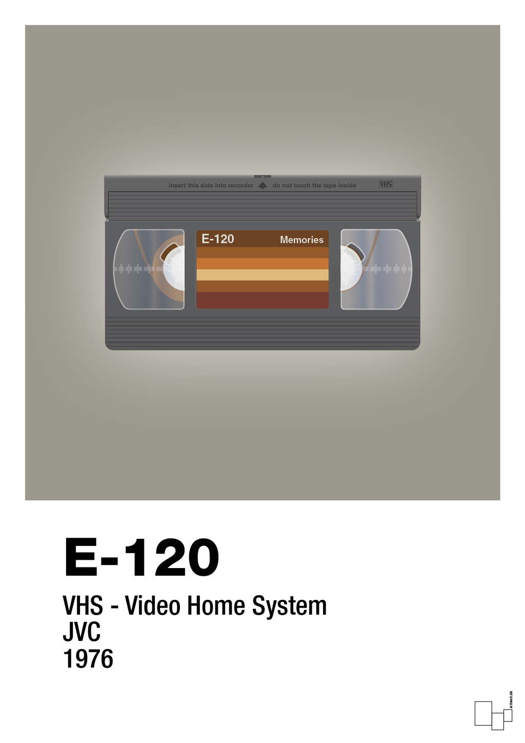 plakat: videobånd e-120 - battleship gray-Retro-A1two3