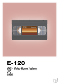 plakat: videobånd e-120 - bubble shell-Retro-A1two3