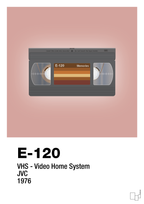 plakat: videobånd e-120 - bubble shell-Retro-A1two3