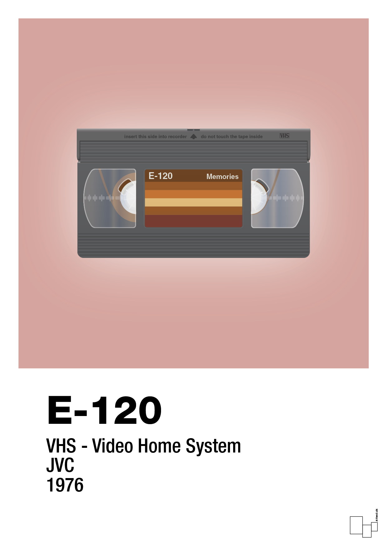plakat: videobånd e-120 - bubble shell-Retro-A1two3