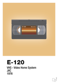 plakat: videobånd e-120 - charismatic-Retro-A1two3