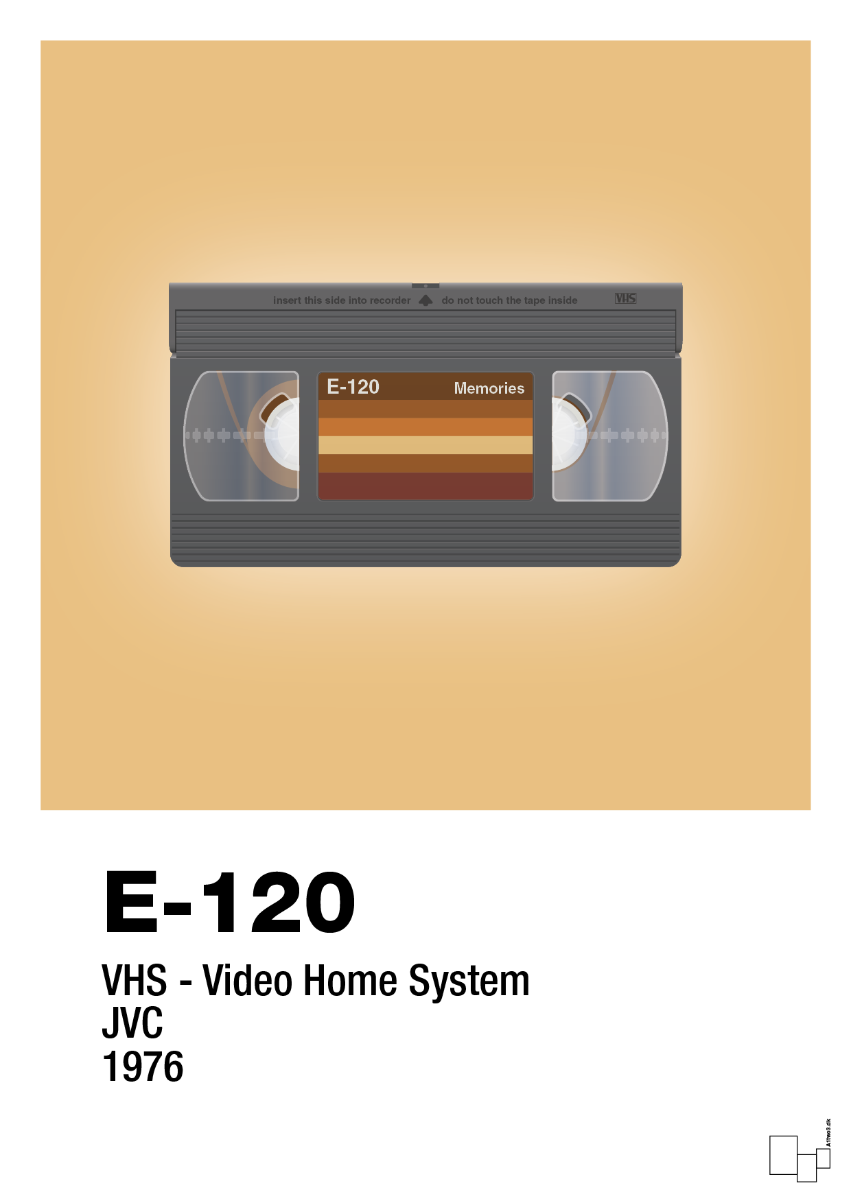 plakat: videobånd e-120 - charismatic-Retro-A1two3