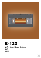 plakat: videobånd e-120 - cognac-Retro-A1two3