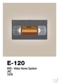 plakat: videobånd e-120 - creamy mushroom-Retro-A1two3