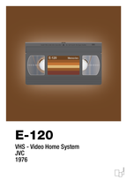 plakat: videobånd e-120 - dark brown-Retro-A1two3