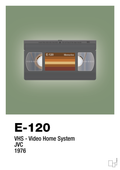 plakat: videobånd e-120 - jade-Retro-A1two3