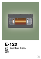 plakat: videobånd e-120 - jade-Retro-A1two3