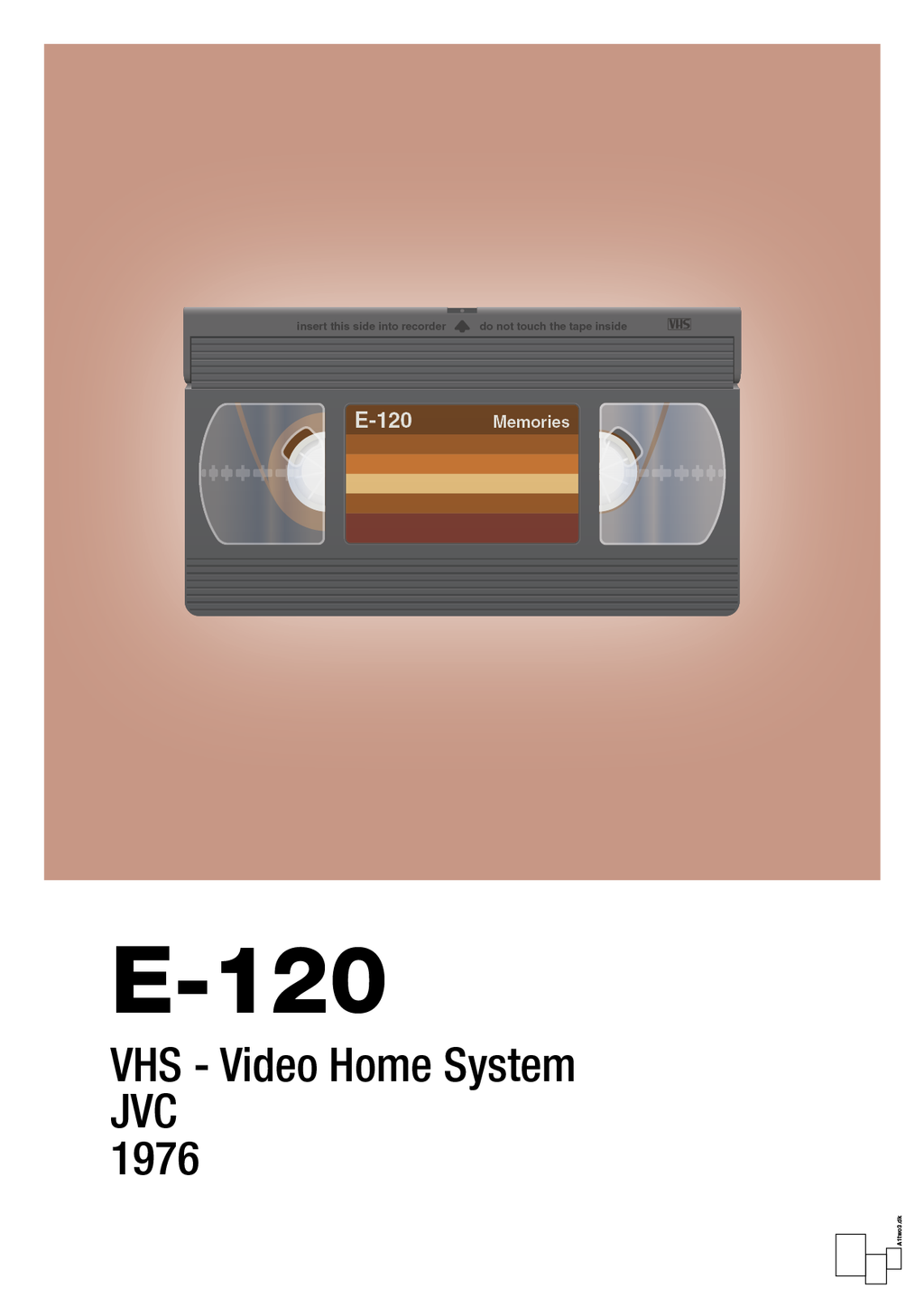 plakat: videobånd e-120 - powder-Retro-A1two3