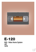 plakat: videobånd e-120 - powder-Retro-A1two3