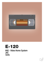 plakat: videobånd e-120 - powder-Retro-A1two3
