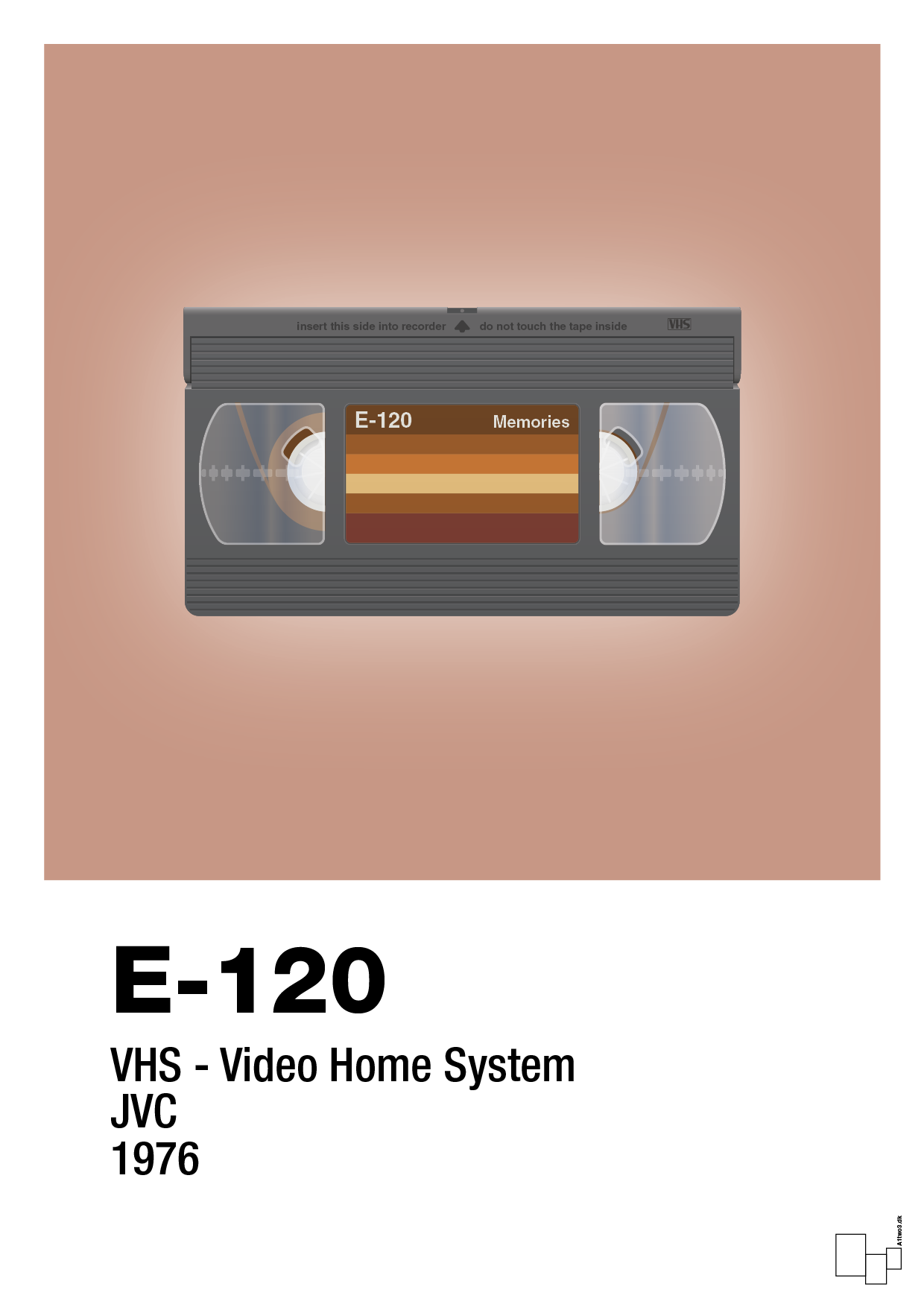 plakat: videobånd e-120 - powder-Retro-A1two3
