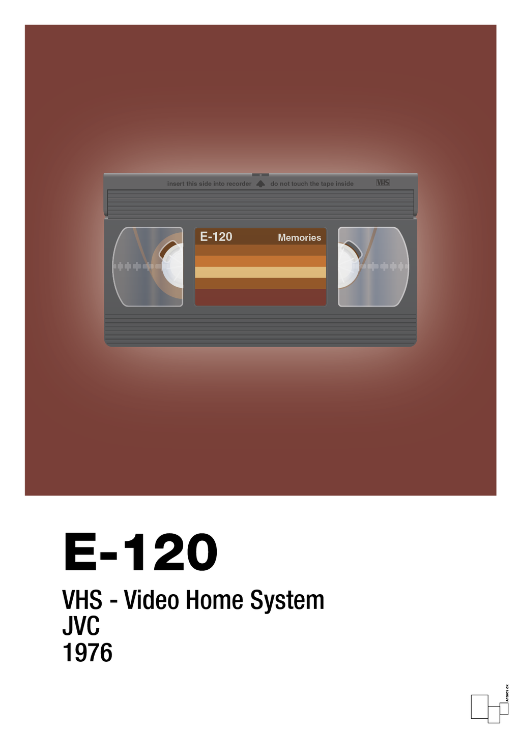 plakat: videobånd e-120 - red pepper-Retro-A1two3