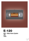 plakat: videobånd e-120 - red pepper-Retro-A1two3