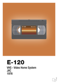 plakat: videobånd e-120 - rumba orange-Retro-A1two3
