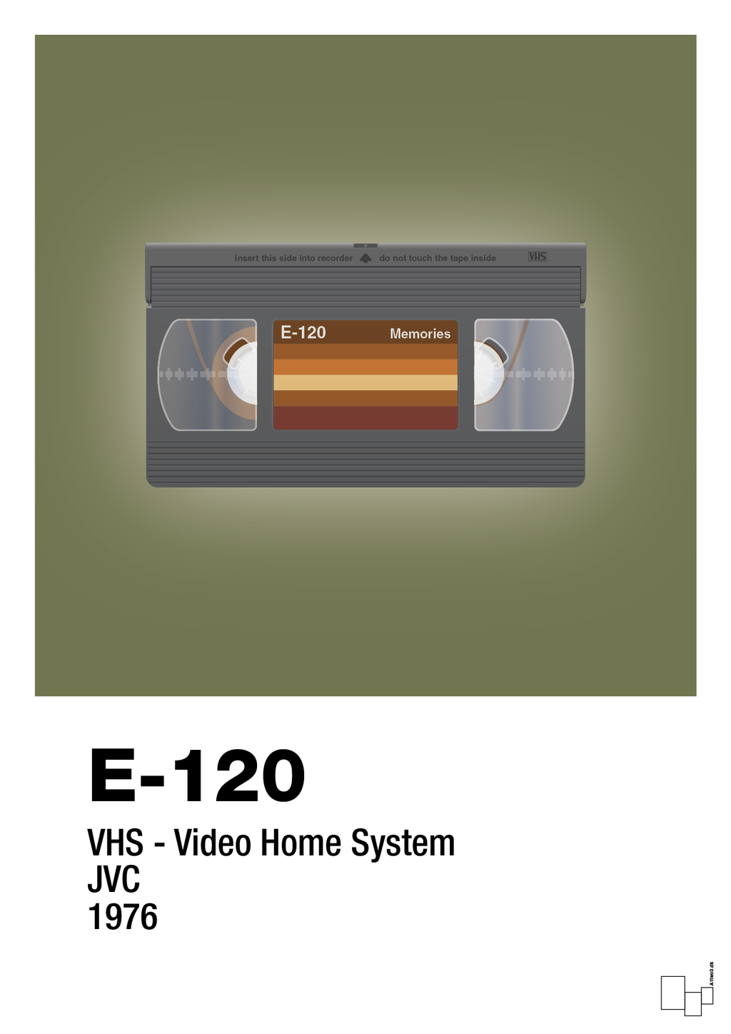 plakat: videobånd e-120 - secret meadow-Retro-A1two3