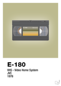plakat: videobånd e-180 - back to nature-Retro-A1two3