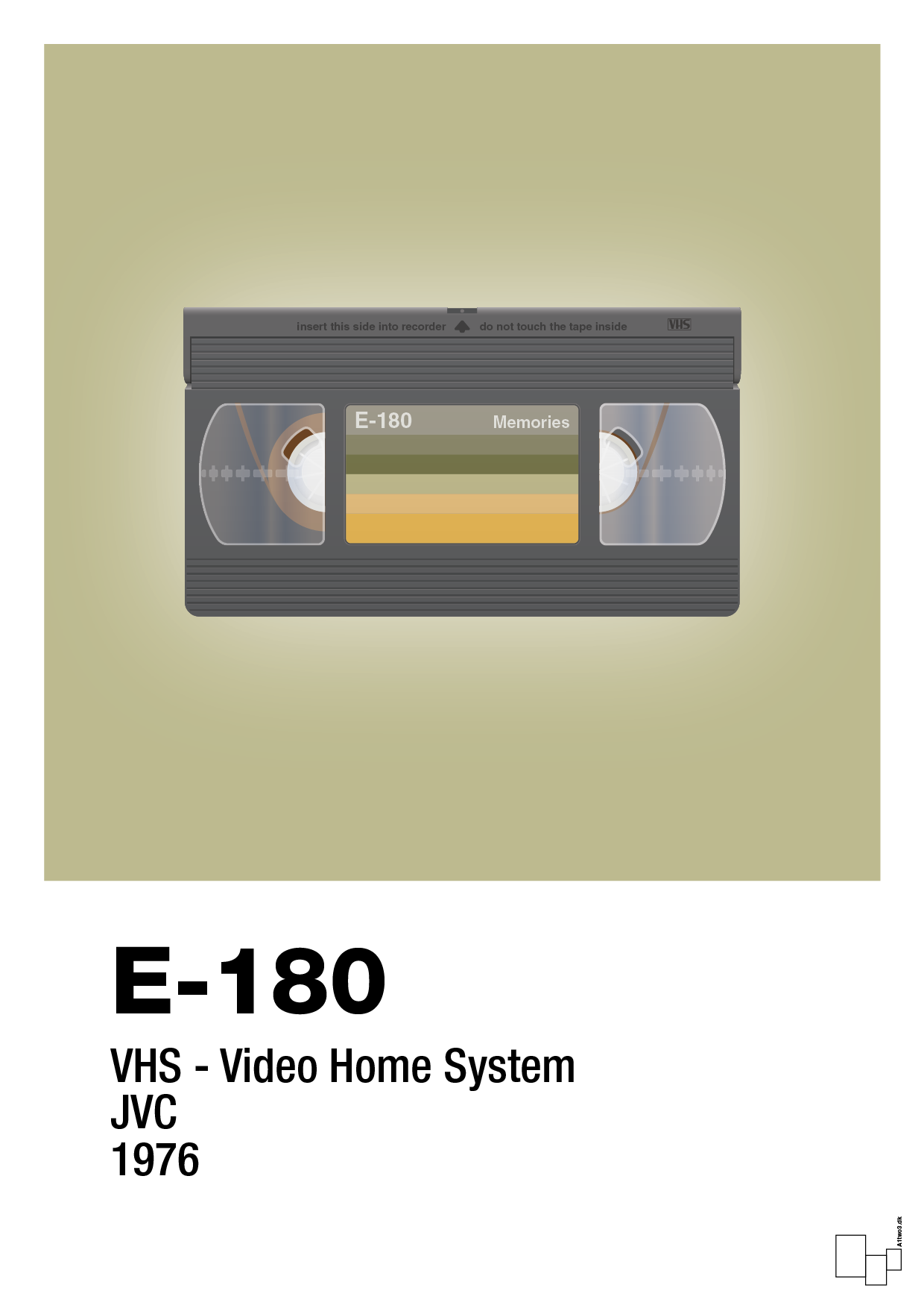 plakat: videobånd e-180 - back to nature-Retro-A1two3