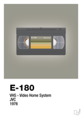 plakat: videobånd e-180 - battleship gray-Retro-A1two3