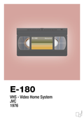 plakat: videobånd e-180 - bubble shell-Retro-A1two3