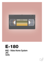 plakat: videobånd e-180 - bubble shell-Retro-A1two3