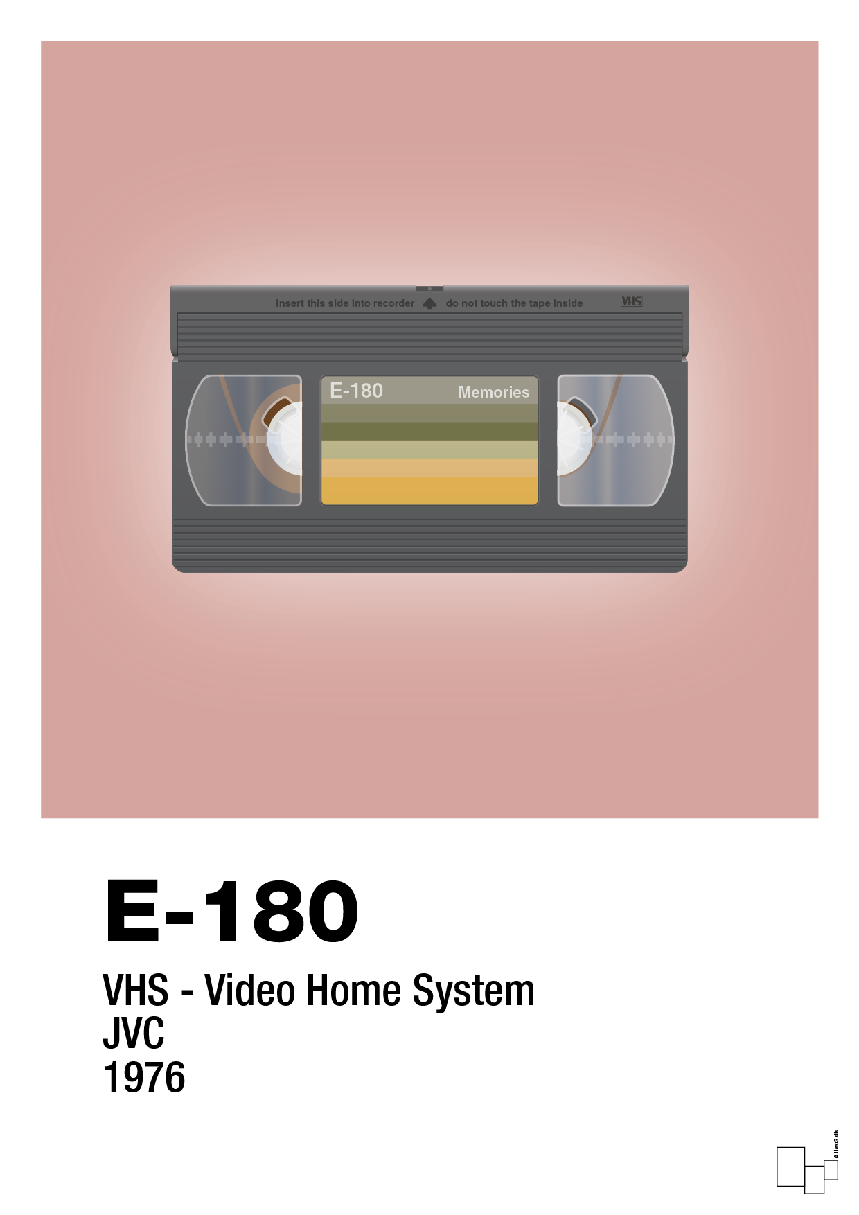 plakat: videobånd e-180 - bubble shell-Retro-A1two3