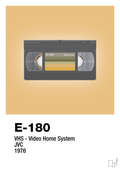plakat: videobånd e-180 - charismatic-Retro-A1two3