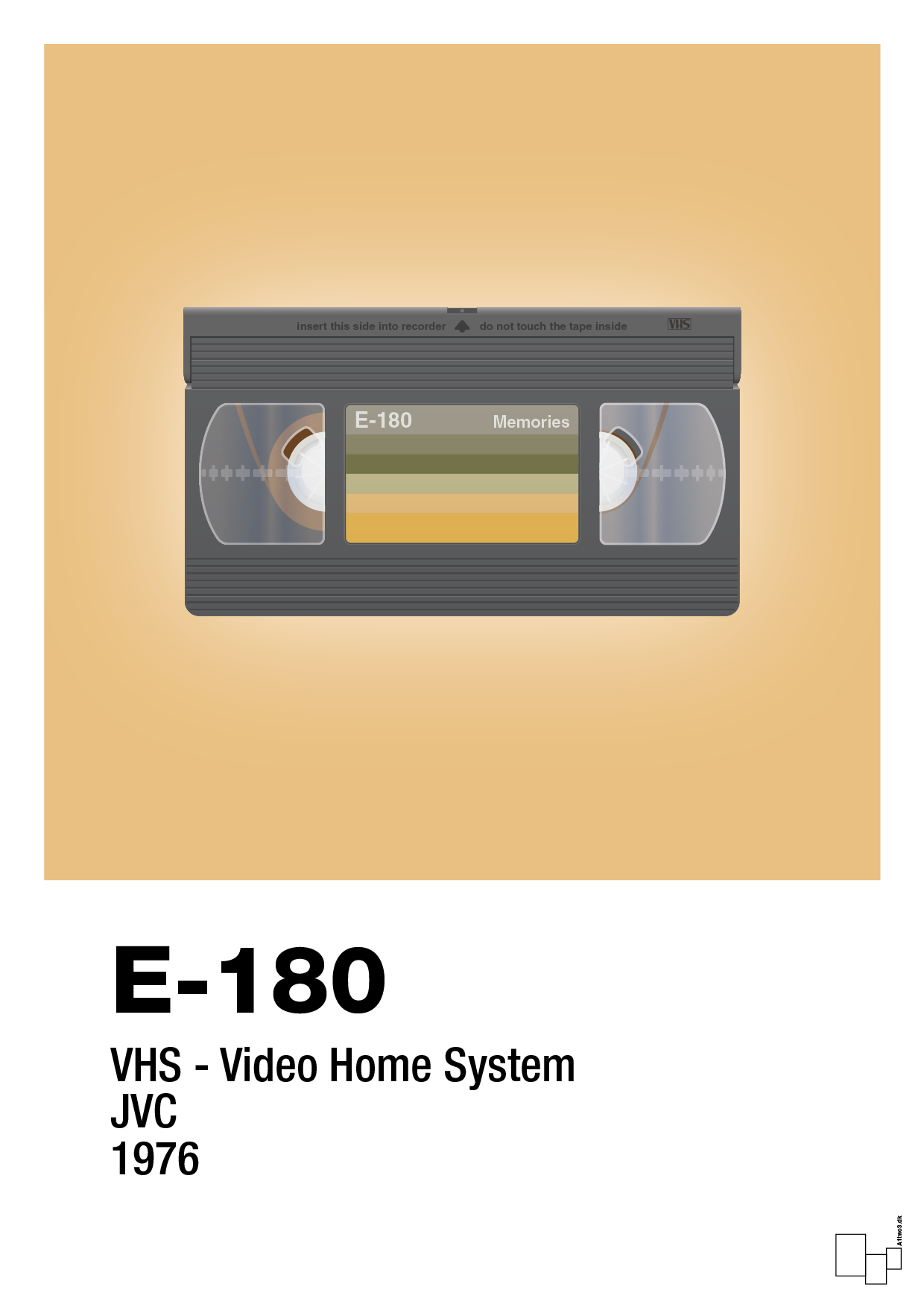 plakat: videobånd e-180 - charismatic-Retro-A1two3