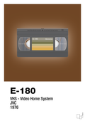 plakat: videobånd e-180 - dark brown-Retro-A1two3