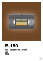 plakat: videobånd e-180 - dark brown-Retro-A1two3