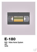 plakat: videobånd e-180 - dusty lilac-Retro-A1two3