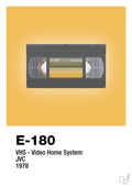 plakat: videobånd e-180 - honeycomb-Retro-A1two3