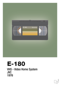 plakat: videobånd e-180 - jade-Retro-A1two3