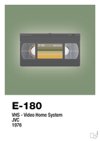 plakat: videobånd e-180 - jade-Retro-A1two3