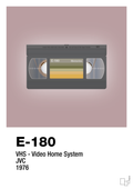 plakat: videobånd e-180 - light rose-Retro-A1two3
