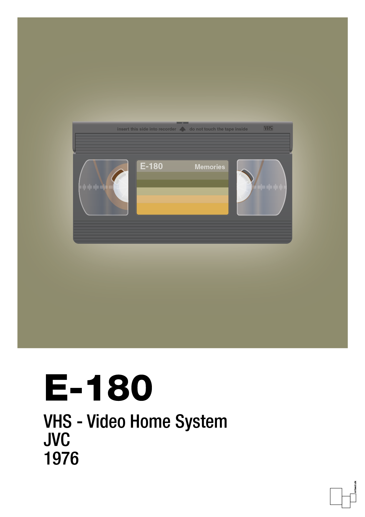 plakat: videobånd e-180 - misty forrest-Retro-A1two3